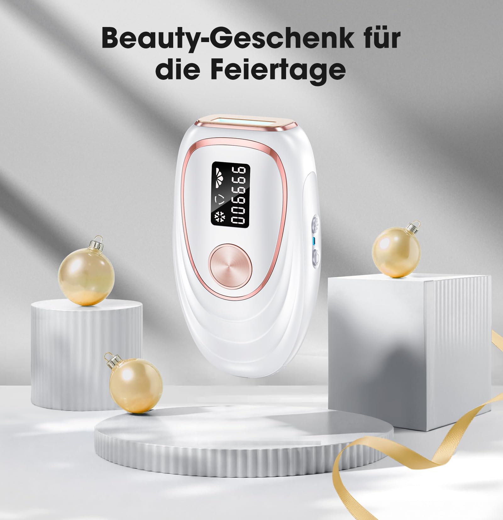 Haarlosy IPL Geräte Haarentfernung Laser mit Kühlfunktion 5℃-10℃ | 5 Energiestufen 999,900 Lichtimpulse Schmerzfreie IPL Haarentfernungsgerät für Frauen Männer Gesicht, Achseln, Beine, Körper