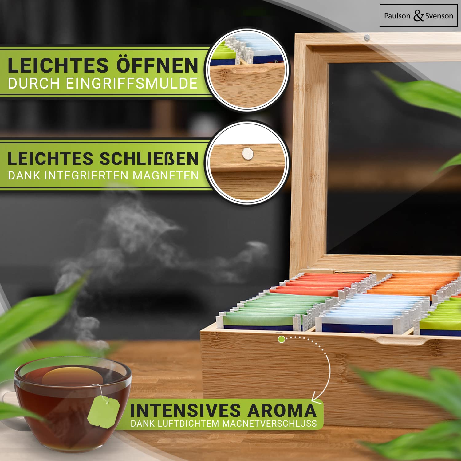 Theedoos Bamboe 6 Vakken PRIJS 18,99 | Kopen Bestellen | Aanbieding
