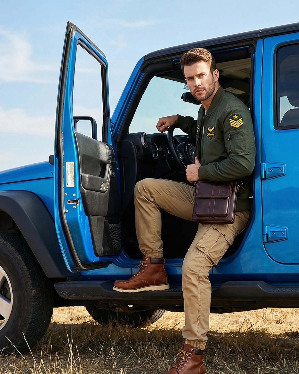 Men's Genuine Leather Crossbody Bag - Spacious & Functional & Durable Daily Use - Image 3