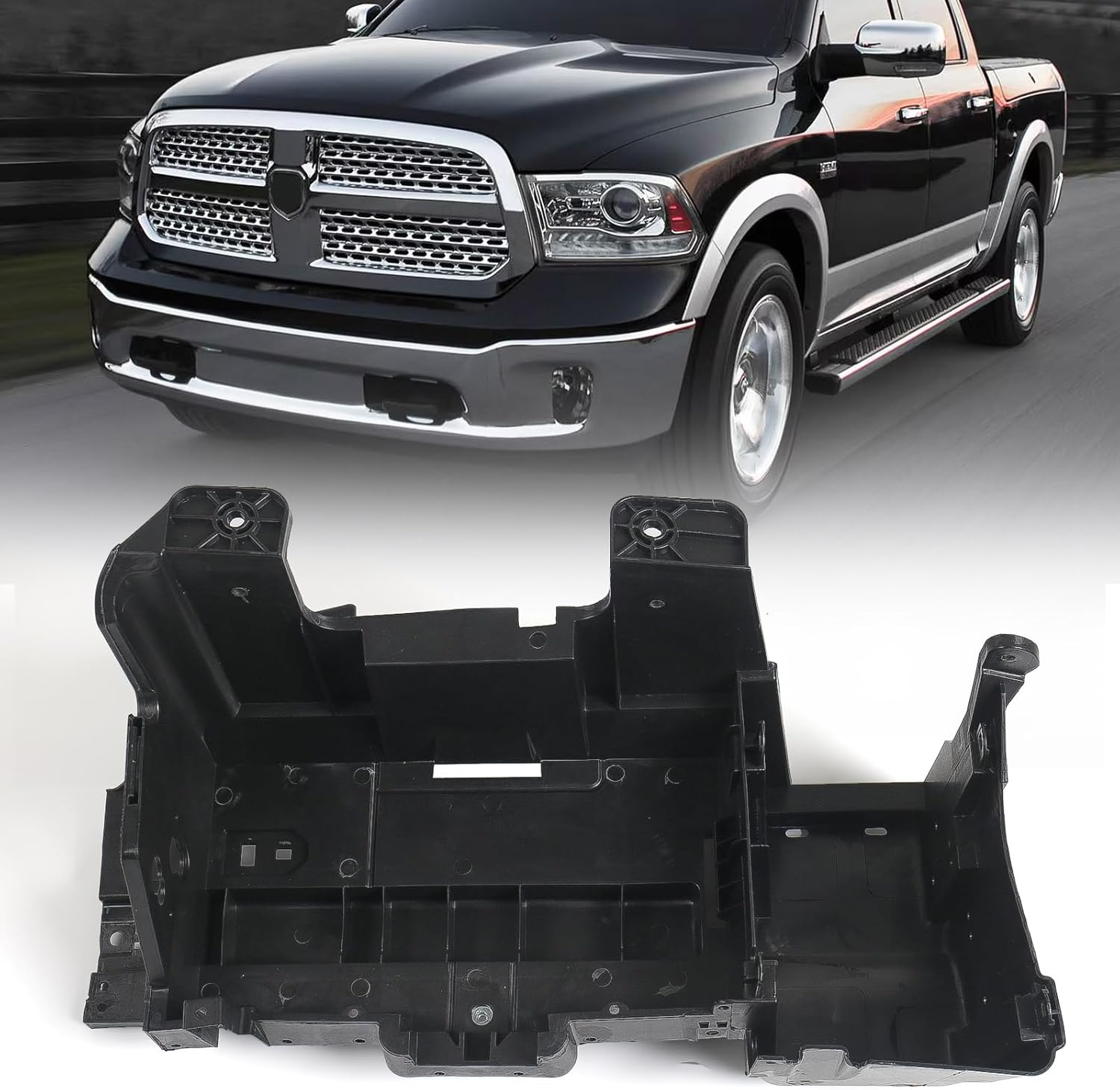 Battery Tray Compatible with Dodge Ram 1500 2500 3500 2013-2018 Replacement Battery Box 68095940AF