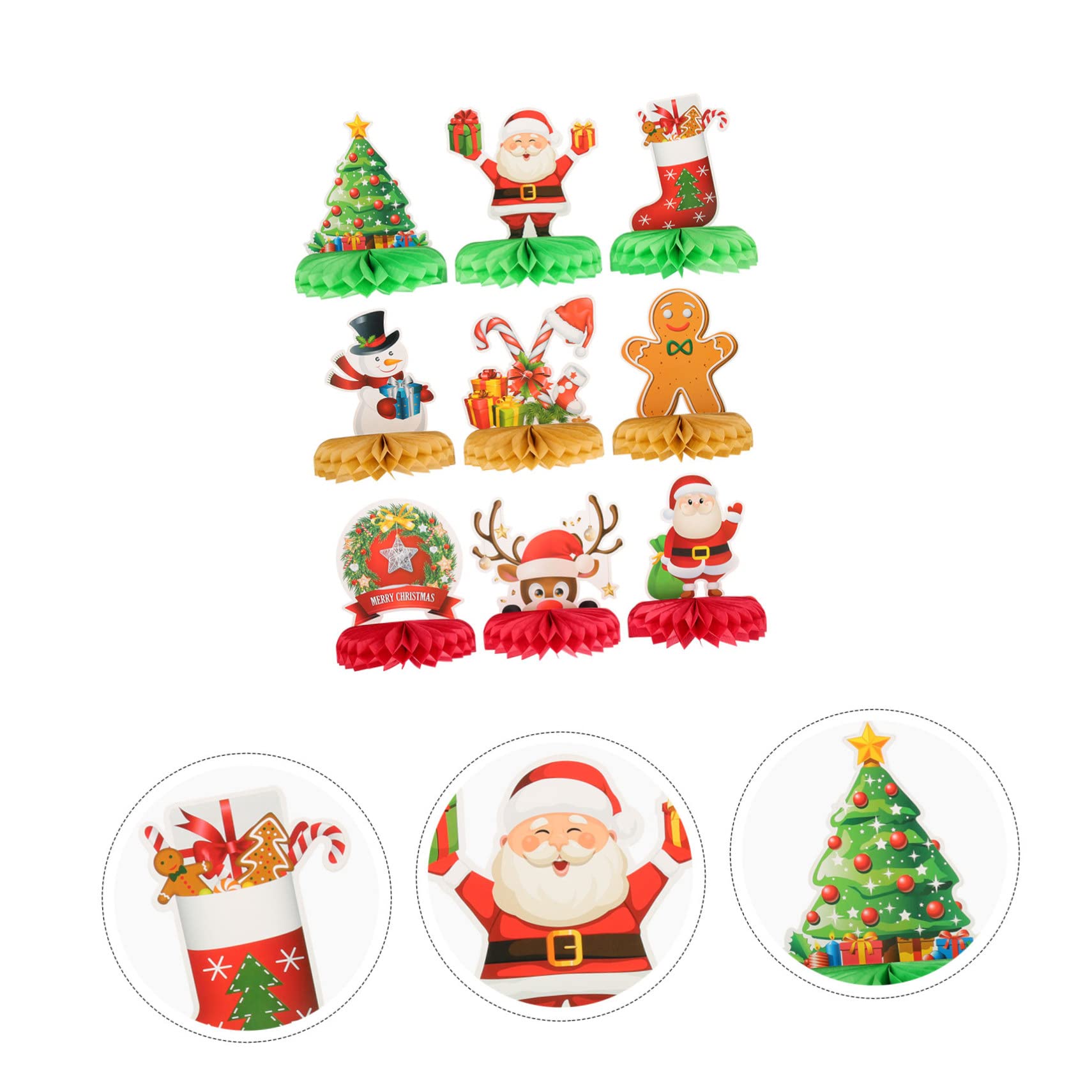 TOYANDONA 36piezas Adornos De Panal Para Decoración Navideña Para Fiestas Para Ambientar Eventos y Reuniones Festivas