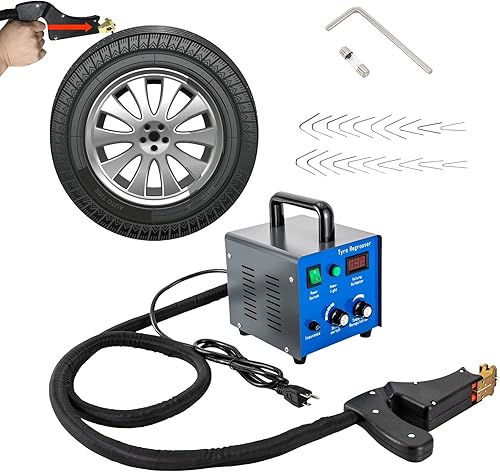 Herramienta de ranurado de neumáticos de 110 V 450 W, cortador de fresadora de neumáticos de hierro con 20 cuchillas, temperatura de calentamiento