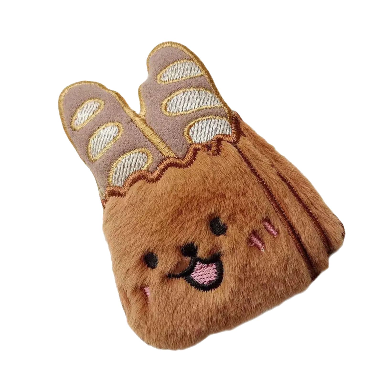 MICFENY Cartoon Dog Plush Toy Texture Chewing Squeaky Toy Stuffed Doll for Small Dog Teething and Engagement