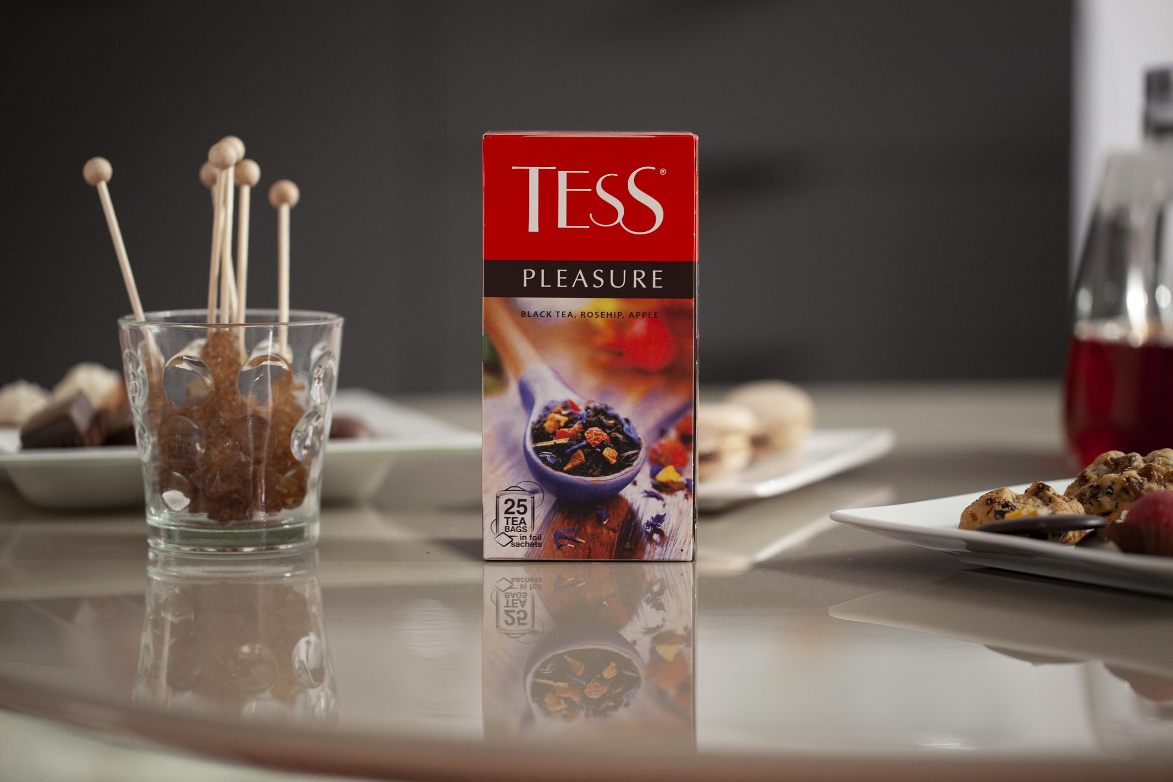 Amazon.com : Tess Pleasure Black Tea Lemon Sorghum Apple Pieces