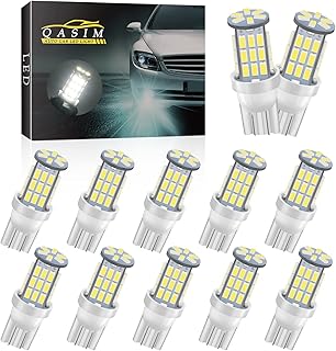 Qasim T10 921 LED Bulb Camper Light Bulbs 168 912 194 LED Bulb for 12V RV Travel Trailer RV Interior Ceiling Lights Car Map lights Dome lights Door Lights Backup Reverse Lights White (Pack of 12)