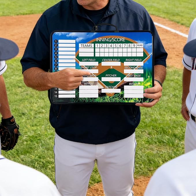 Pizarra táctica para béisbol y softbol con marcadores magnéticos miniatura 7