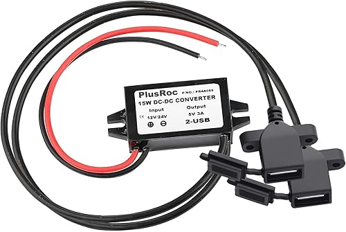Miniatura 8 de PlusRoc Adaptador de corriente a prueba de agua de 12 V24 V a 5 V DC-DC para módulo reductor compatible con Raspberry Pi 4, teléfono celular,