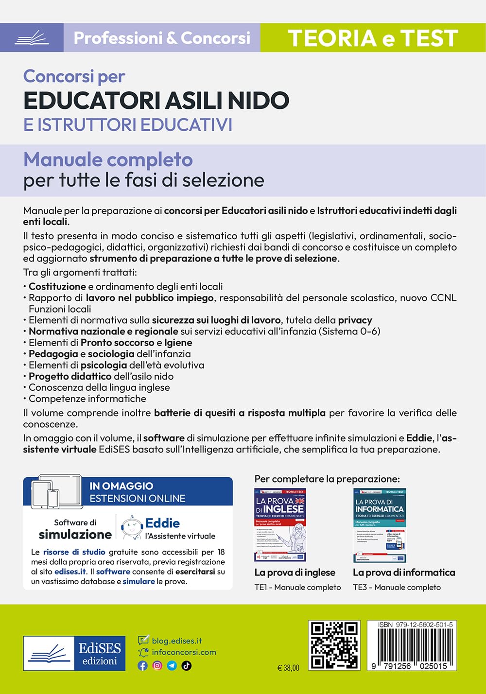 Concorsi per Educatori asili nido e Istruttori educativi. Teoria e test per tutte le prove di selezione. Con espansione online. Con software di simulazione