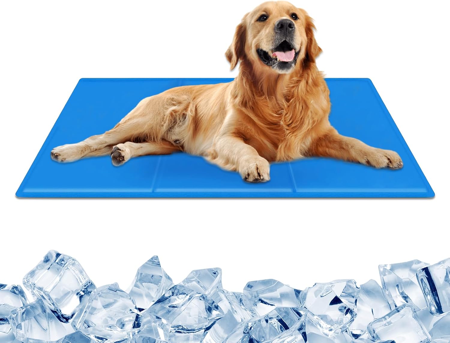 SUOXU Large Dog Cooling Mat 90x60cm,Non Toxic Gel Self Cooling Pet