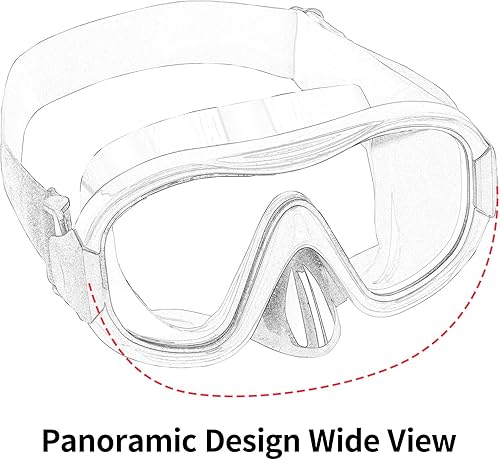Miniatura 8 de Gafas de natación para adultos, máscara de buceo para adultos, correa elástica ajustable de punto, gafas de natación, vidrio templado con máscara de