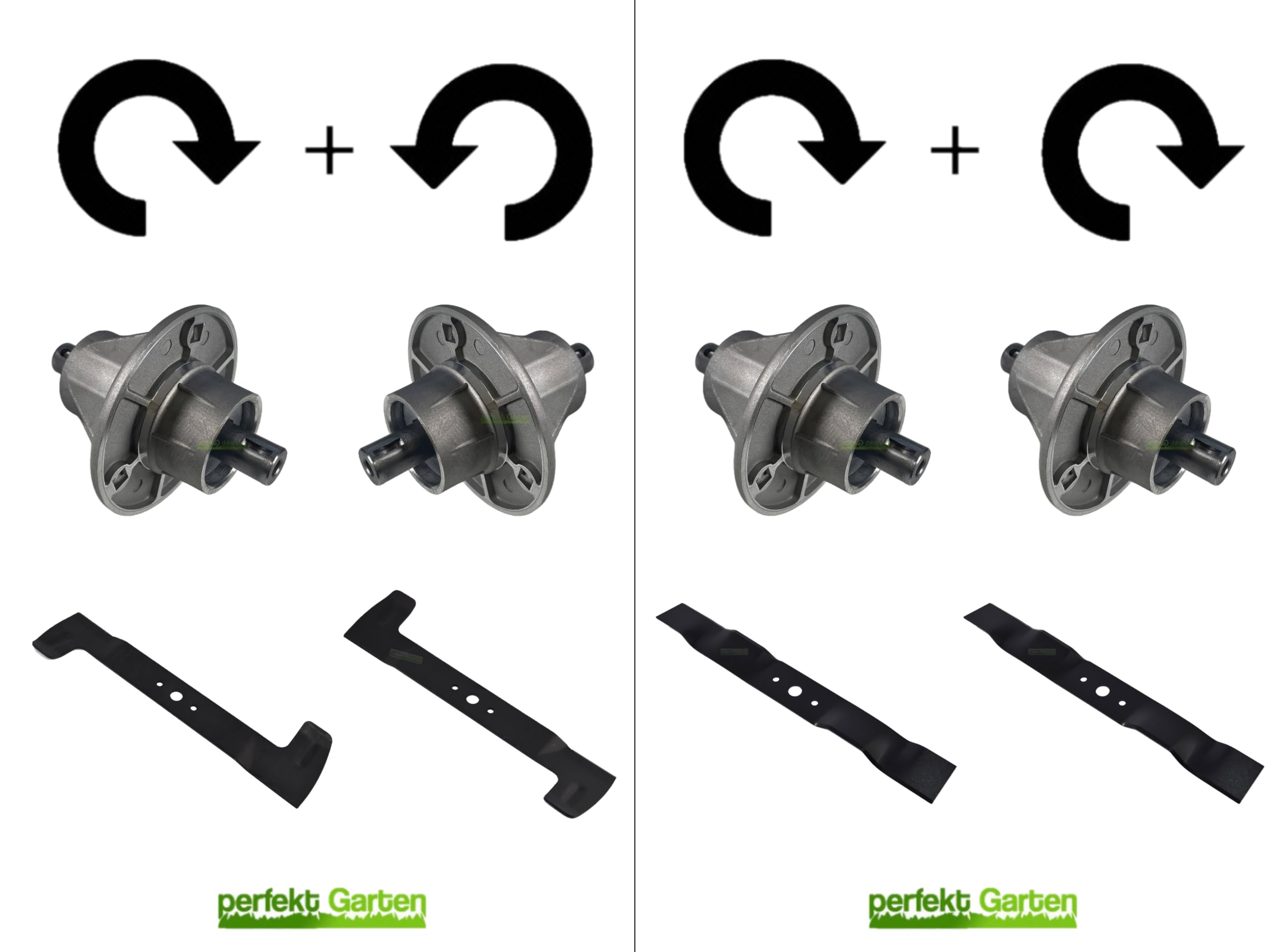 perfektGarten Mozzo Porta mandrino Lama Sinistra Compatibile con Castel Garden Alpina Stiga Efco EF84/14,5HP 3822072041