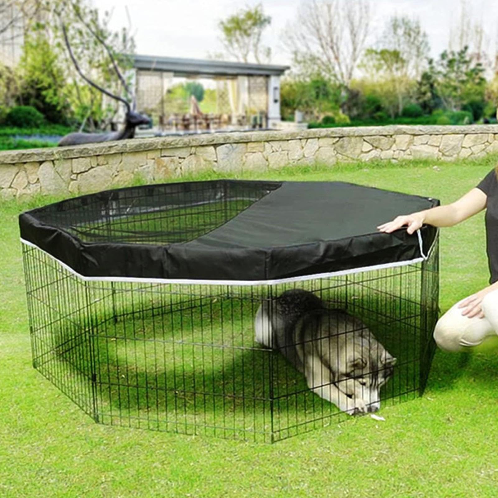 Copertura Superiore per Cani Portatile E Lavabile, Copertura Superiore in Rete Pieghevole, 24 Pollici