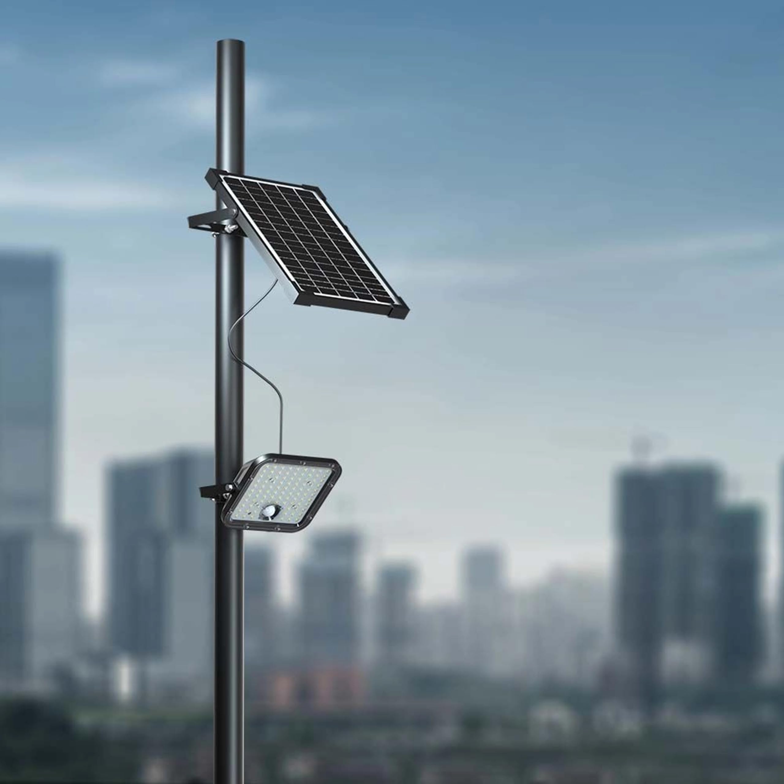 V-TAC Faretto LED da Esterno con Pannello Solare 4.5W - 1500 Lumen - Dotato di Sensore di Movimento e Telecomando - IP65 - Batteria 3600 mAh - Faro Piccolo per Casa, Giardino, Garage - 4000K + 6000K