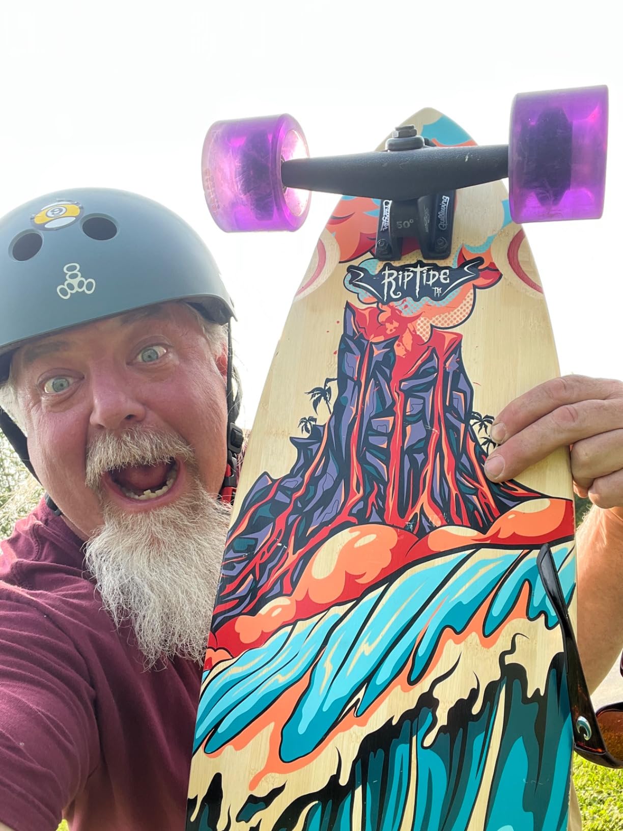 Skateboard Cruiser Complet Bob Ross Par Ripndip - Occasion, Grip Tape, Roues Bigfoot, Camions Composés