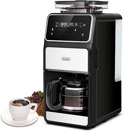 Gevi 10-Cup Grind & Brew Coffee Maker with Built-in Burr Grinder – Programmable Touch Screen, 4-Hour Keep Warm, Permanent Filter, Drip Coffee Machine for Home & Office Gevi 10-Cup Grind & Brew Coffee Maker with Built-in Burr Grinder – Programmable Touch Screen, 4-Hour Keep Warm, Permanent Filter, Drip Coffee Machine for Home & Office
