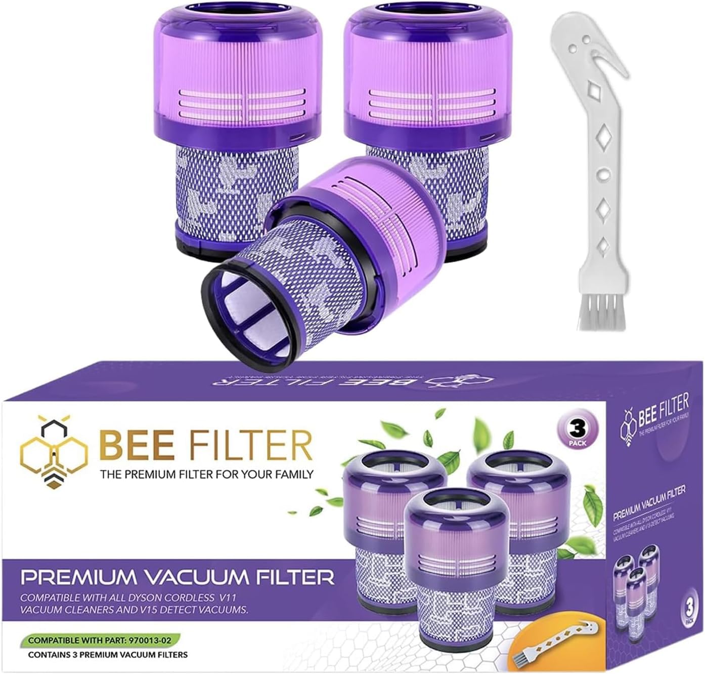 Dyson V15 Filter, 3-Pack Premium HEPA Replacement Filters for Dyson V15