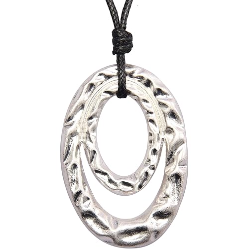 joymiao Leather Necklace for Women Long Boho Necklace Bohemian Choker Vintage Necklace Braided Boho Jewelry with Adjustable Brown Leather Cord