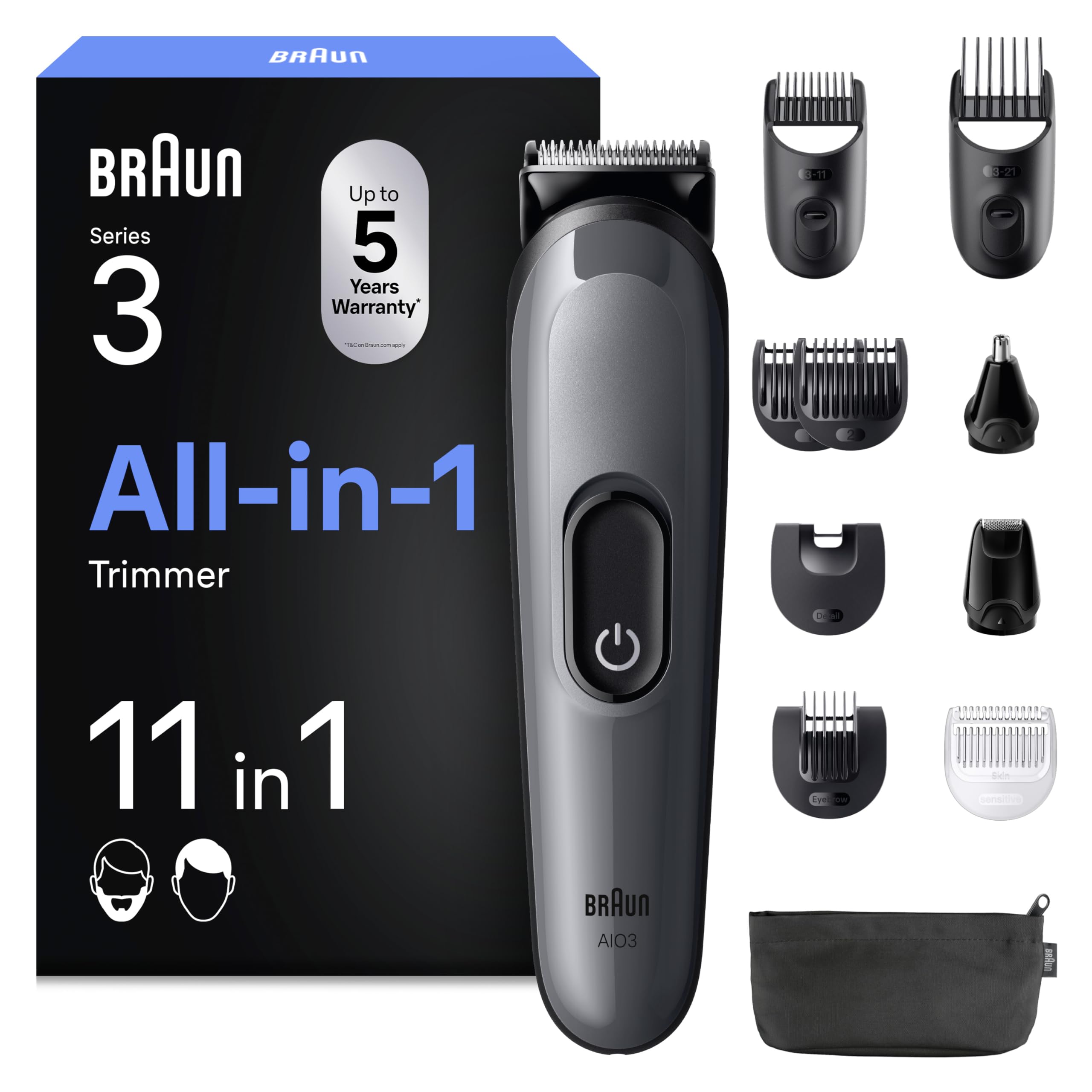 Braun All-in-One Multigroom Series 7 11-in-1, Grau – Produktbeschreibung