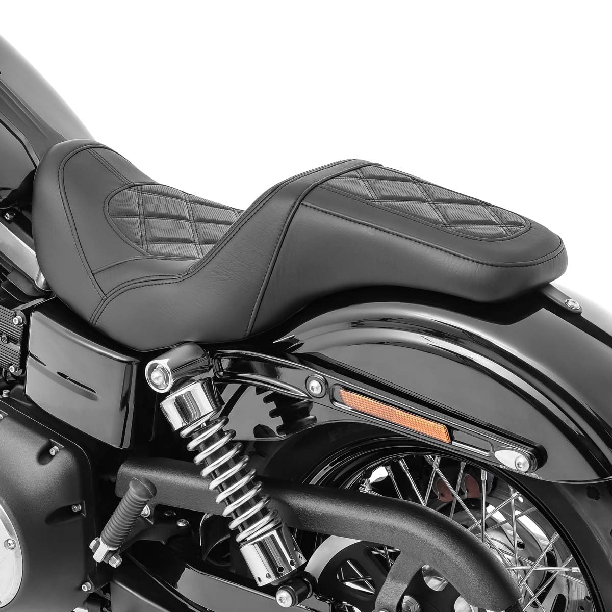 Selle Biplace Compatible avec Harley Davidson Dyna Street Bob 06-17 SF6 Noir