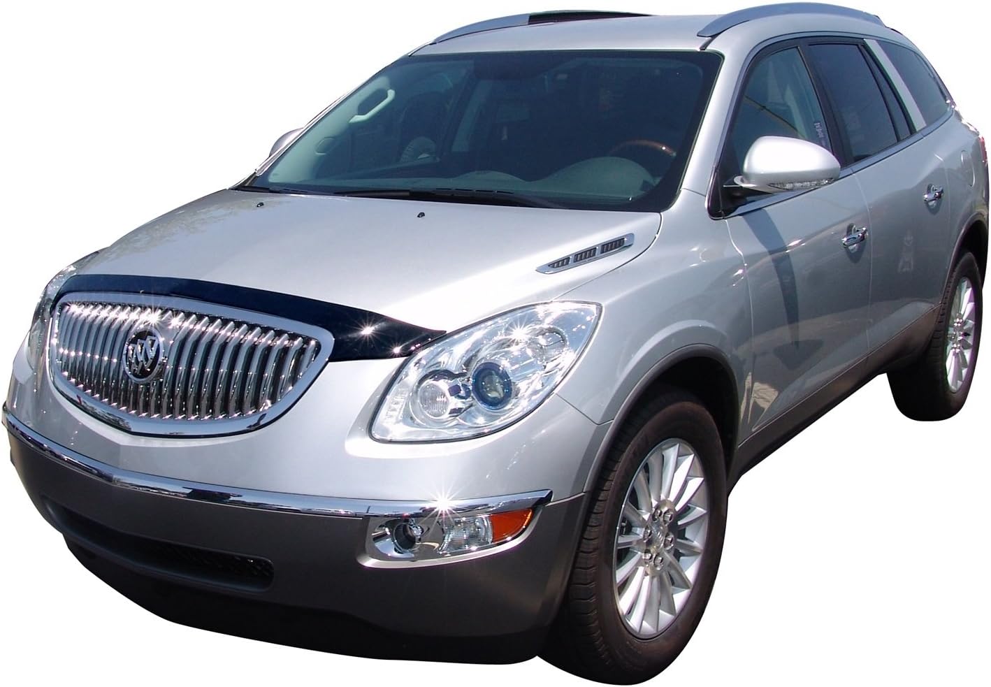 Auto Ventshade [AVS] Aeroskin Hood Protector | Fits 2008 - 2012 Buick Enclave | Low Profile Deflector / Bug Shield - 1 pc., Smoke | 322031