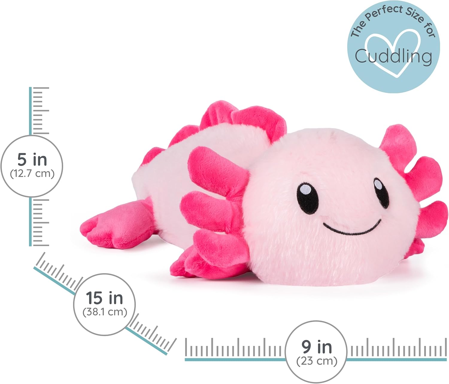 Axolotl - Microwavable & Weighted Plush Stuffed Animal - Heated Plushie for Warmth - Cute, Soft, Cozy Toy for Adults & Children (Boys, Girls, & Toddlers) by Warm Pals - Image 5
