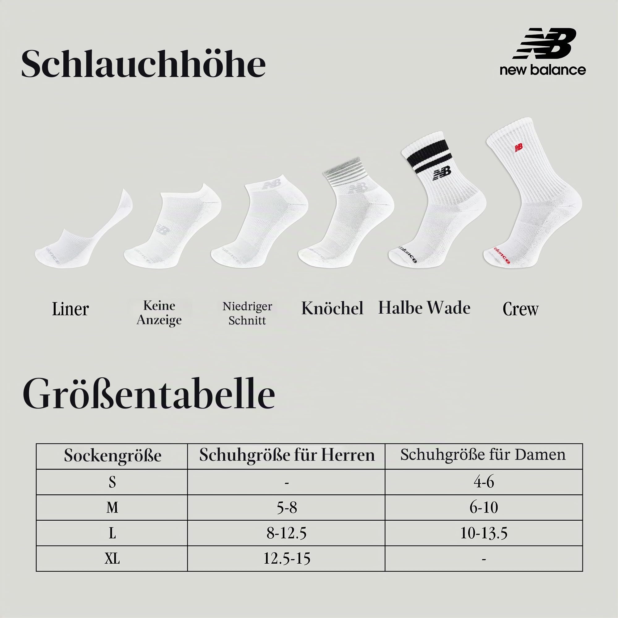 New Balance Unisex Performance Cushioned Ankle Socks - 6 Pairs - Moisture Wicking Socke