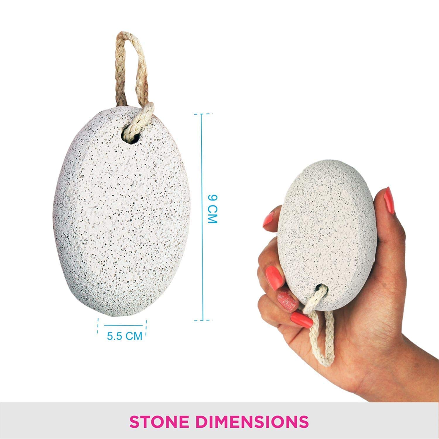 Oval Shaped Natural Pumice Foot Tool Stone For Men, Women, And Kids