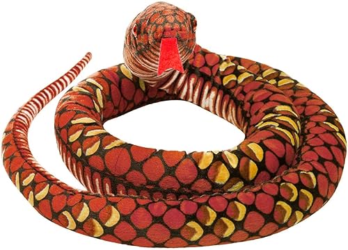 Miniatura 3 de MUOVE Animal de peluche de serpiente, serpiente grande de peluche, juguete realista de serpiente, regalos de 120 pulgadas para niños