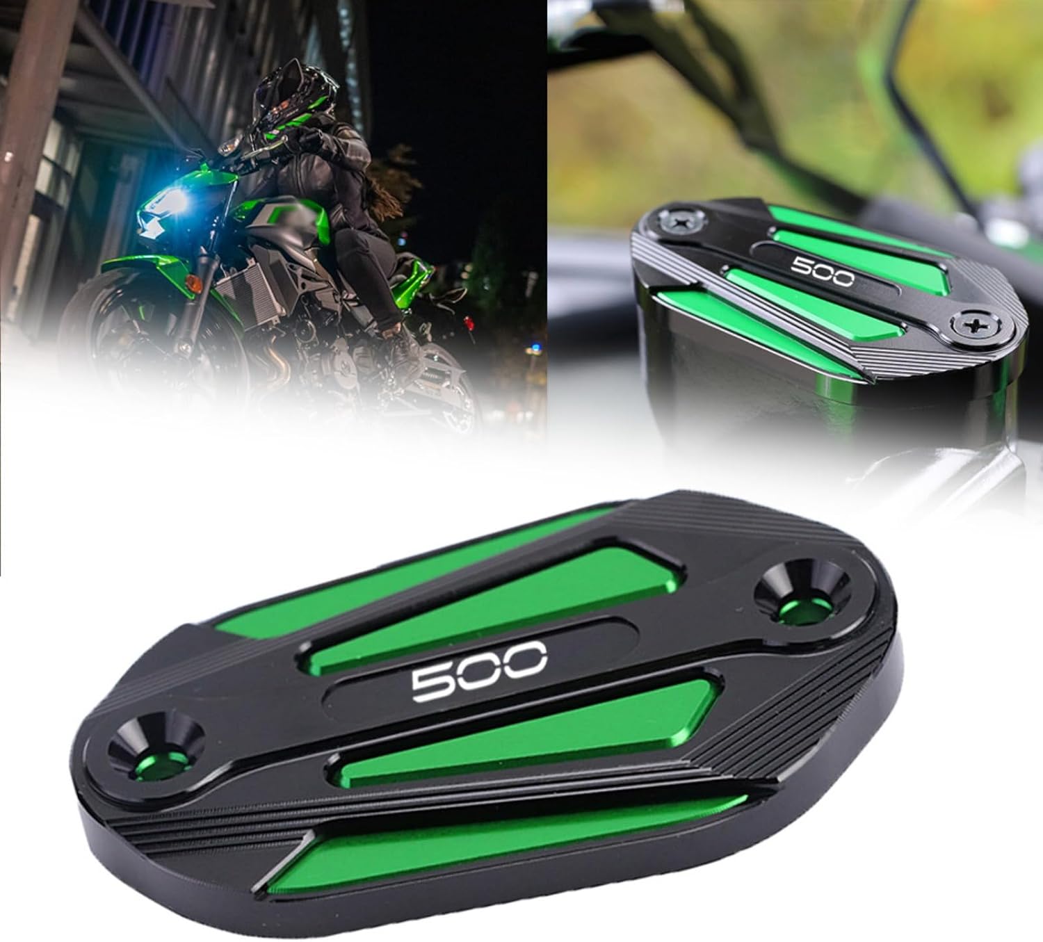 FOR Ninja 500 Ninja 500 SE Z500 Z 500 z500 2023 2024 2025 Motorcycle CNC Front Brake Master Cylinder Fluid Reservoir Cover Fluid Reservoirs (red)