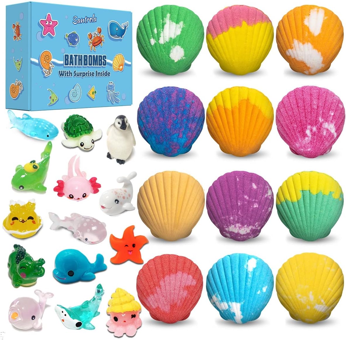 Bath Bombs For Kids And Women, 12 Natural Handmade Bath Bomb Gift Set, Bubble Bath Bombs - Perfect Self Care Relaxing Spa Gifts - 66 - View #10