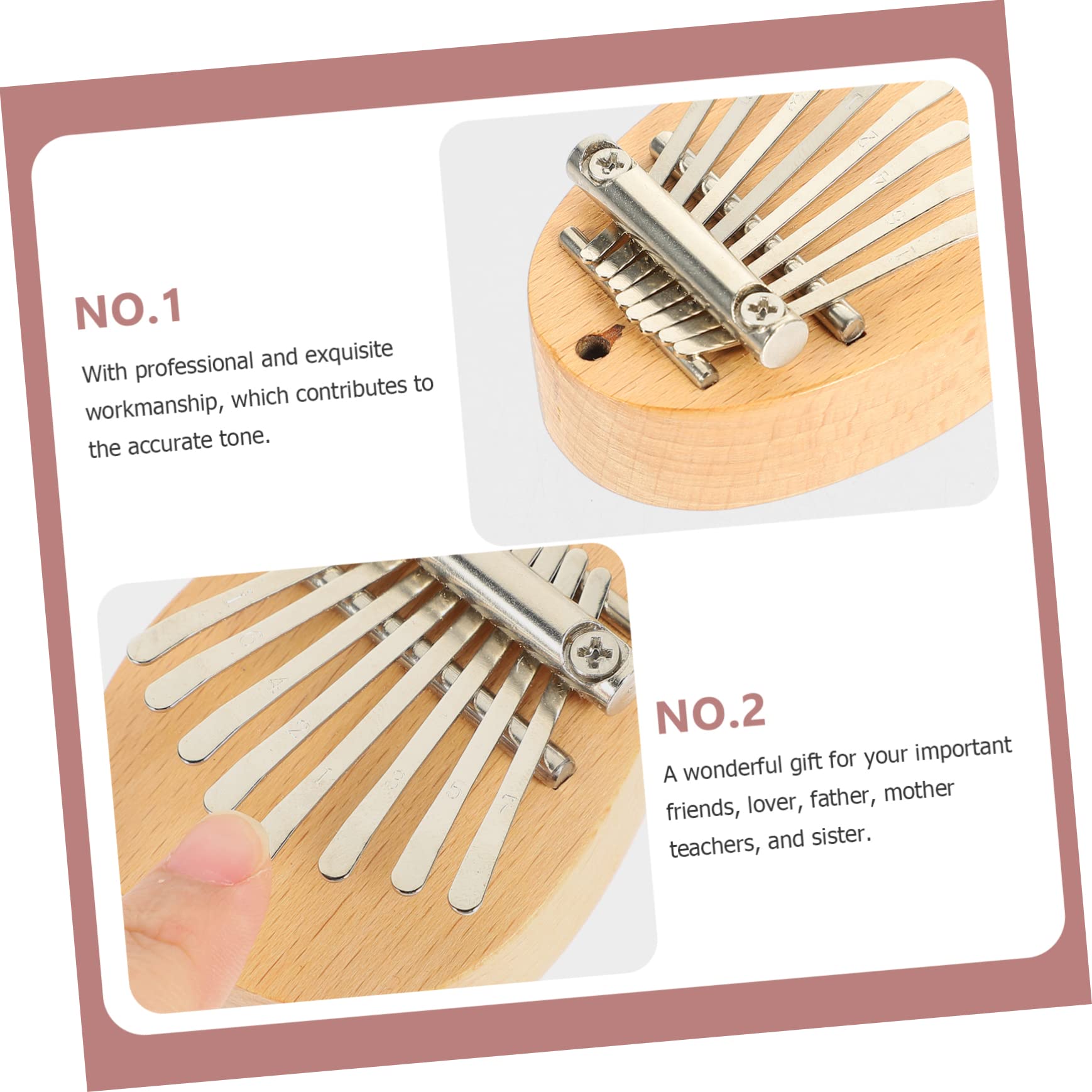 Alasum 5kawałki Miniaturowa Kalimba o Ośmiu Tonach Wygodny Instrument Muzyczny Dla Początkujących Ergonomiczny Zespół z Bukowego Drewna Przenośny Pianino Palce Doskonała Dla