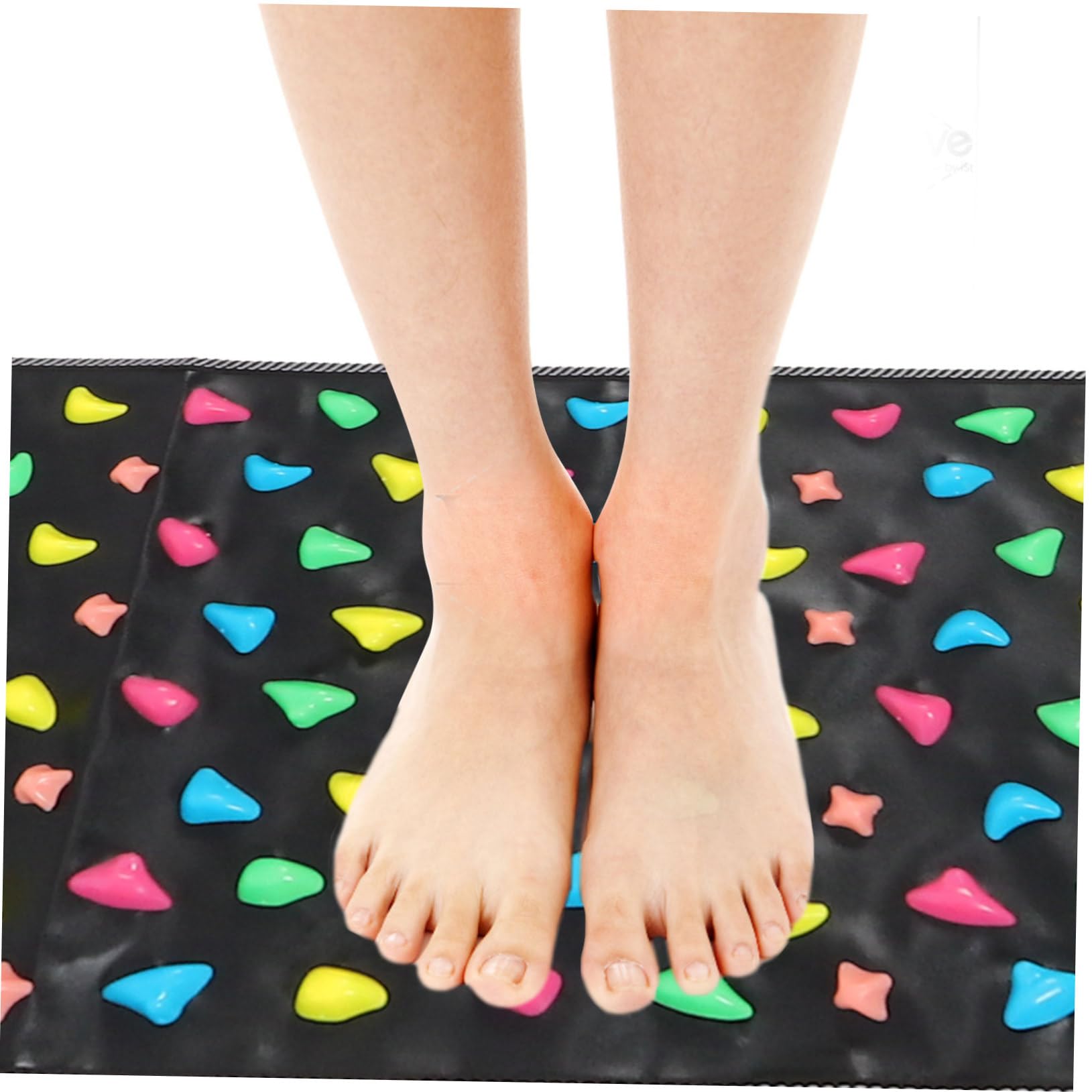 FRCOLOR Foot Massager Mat Massage Foot Cushion Walkway Mat Muscle Massage Pad Threaded Headset Pickup Sticks Baby Wipes Container Cobblestone Foot Mat Rain Flower Household
