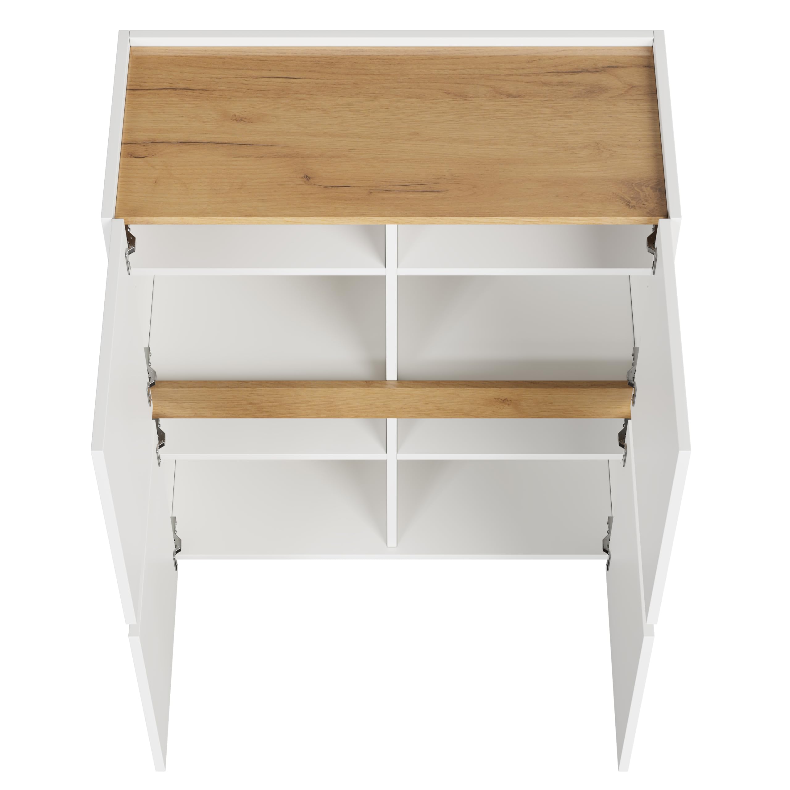 Armadietto alto, 90 x 40 x 110 cm, ripiani regolabili, credenza, armadietto moderno, cassettiera, armadio alto
