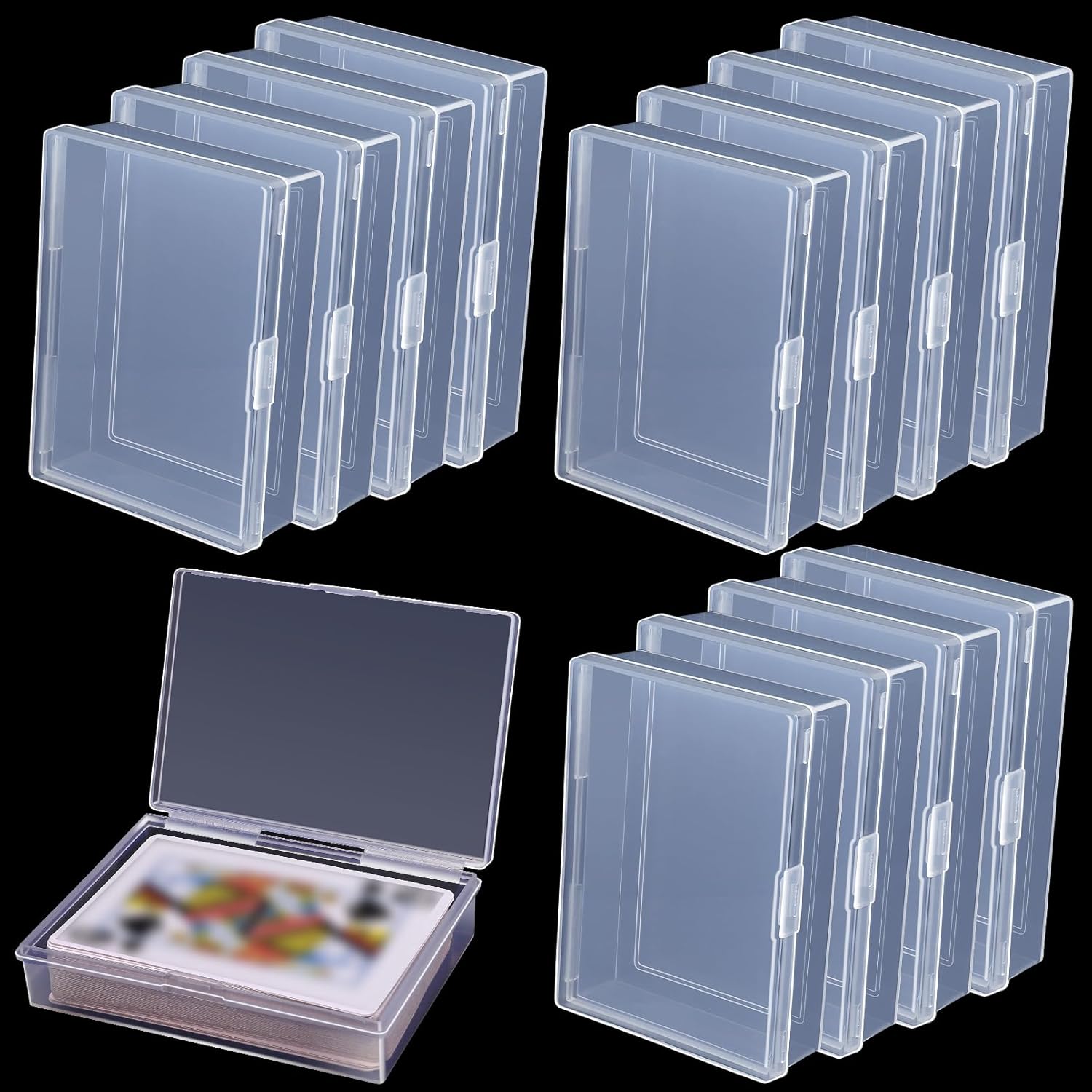 Aosmeol 12 Pack Playing Card Case,Empty Playing Card Deck