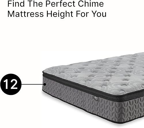 Miniatura 8 de Signature Design by Ashley Augusta2 - Colchón de tamaño matrimonial de 12 pulgadas, colchón híbrido con soporte lumbar, espuma viscoelástica de gel,