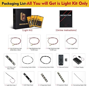 Remote Control Led Light Set Compatible with Lego 72423 Shrek, Donkey & Puss in Boots (No Model), Decoration Lighting Set Compatible with Lego Shrek, Donkey & Puss in Boots Building Blocks