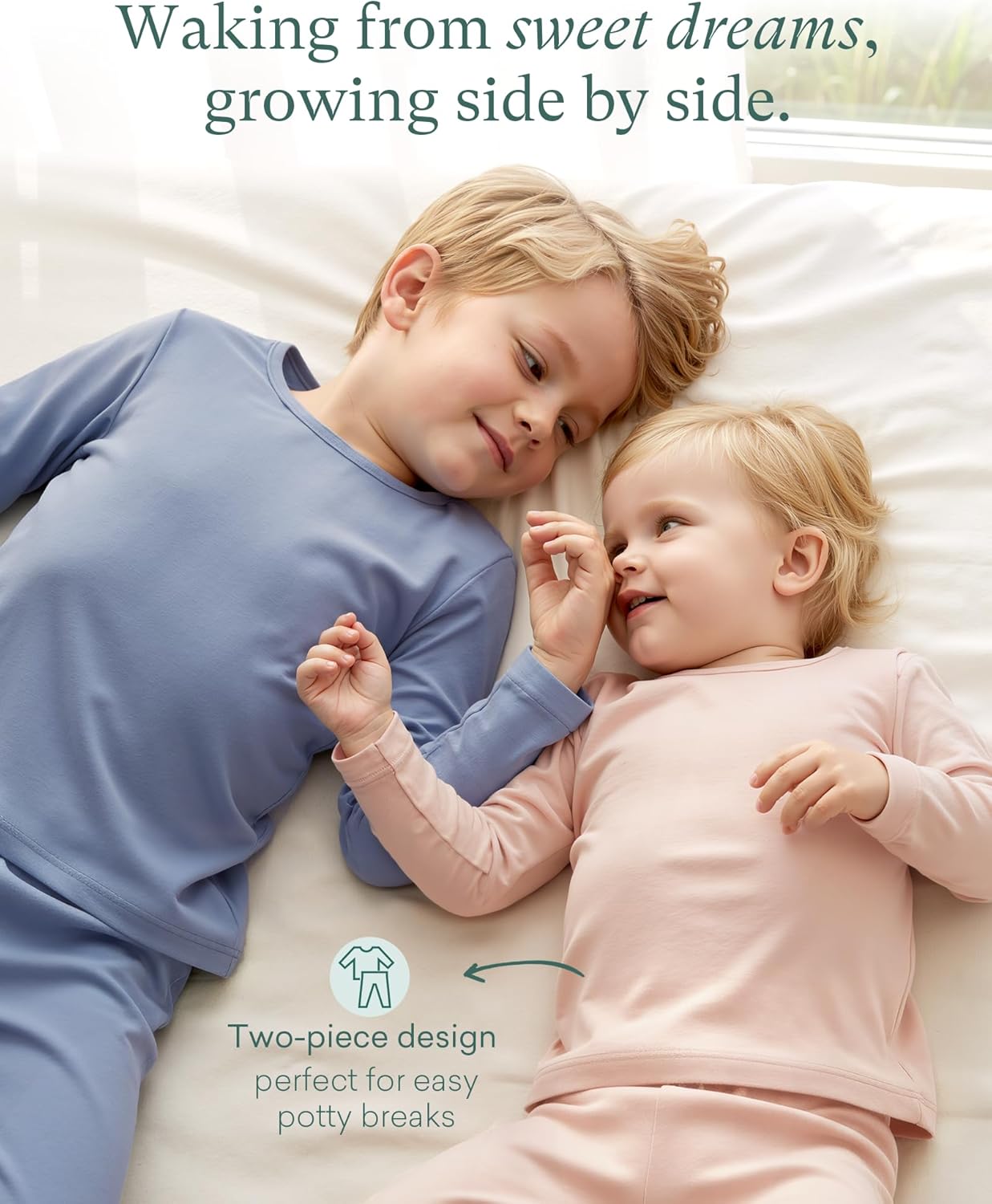 PurComfy SuperSoft Toddler Pajama Set, 4-Piece Bamboo Viscose Snug-Fit Sleepwear for Boys Girls, Long Sleeve Toddler Clothes - Image 7