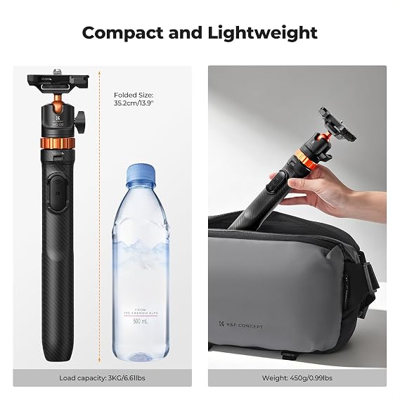 K&F CONCEPT 62'' Phone Selfie Stick Tripod