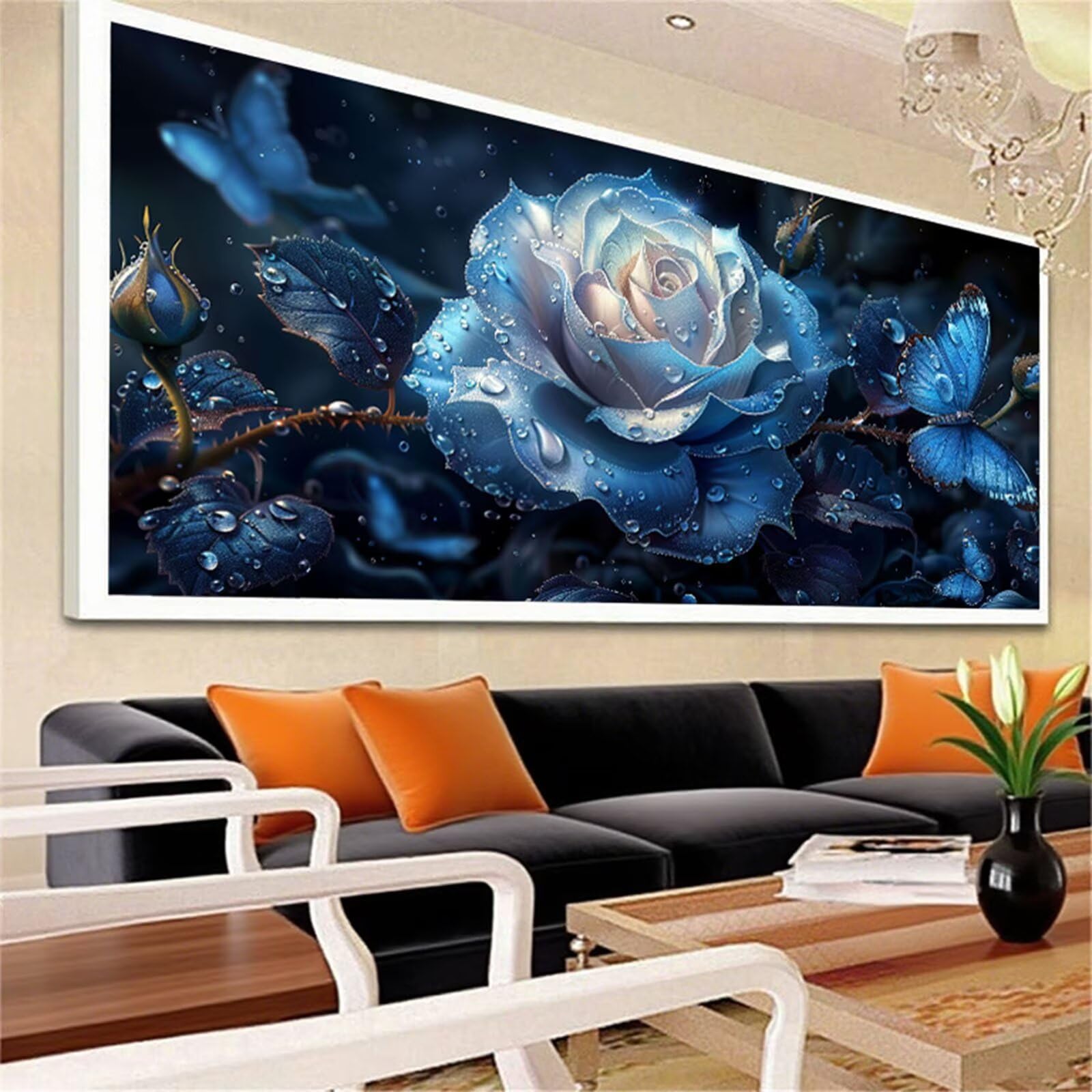 Diament Malarstwo Motyl Diament Malarstwo dla dorosłych, 5D Diament Malarstwo Różowe Haft Diamenty Duży Format 100 x 200 cm, DIY Rhinestone Ścieg krzyżykowy Ręczna aktywność do dekoracji ścian