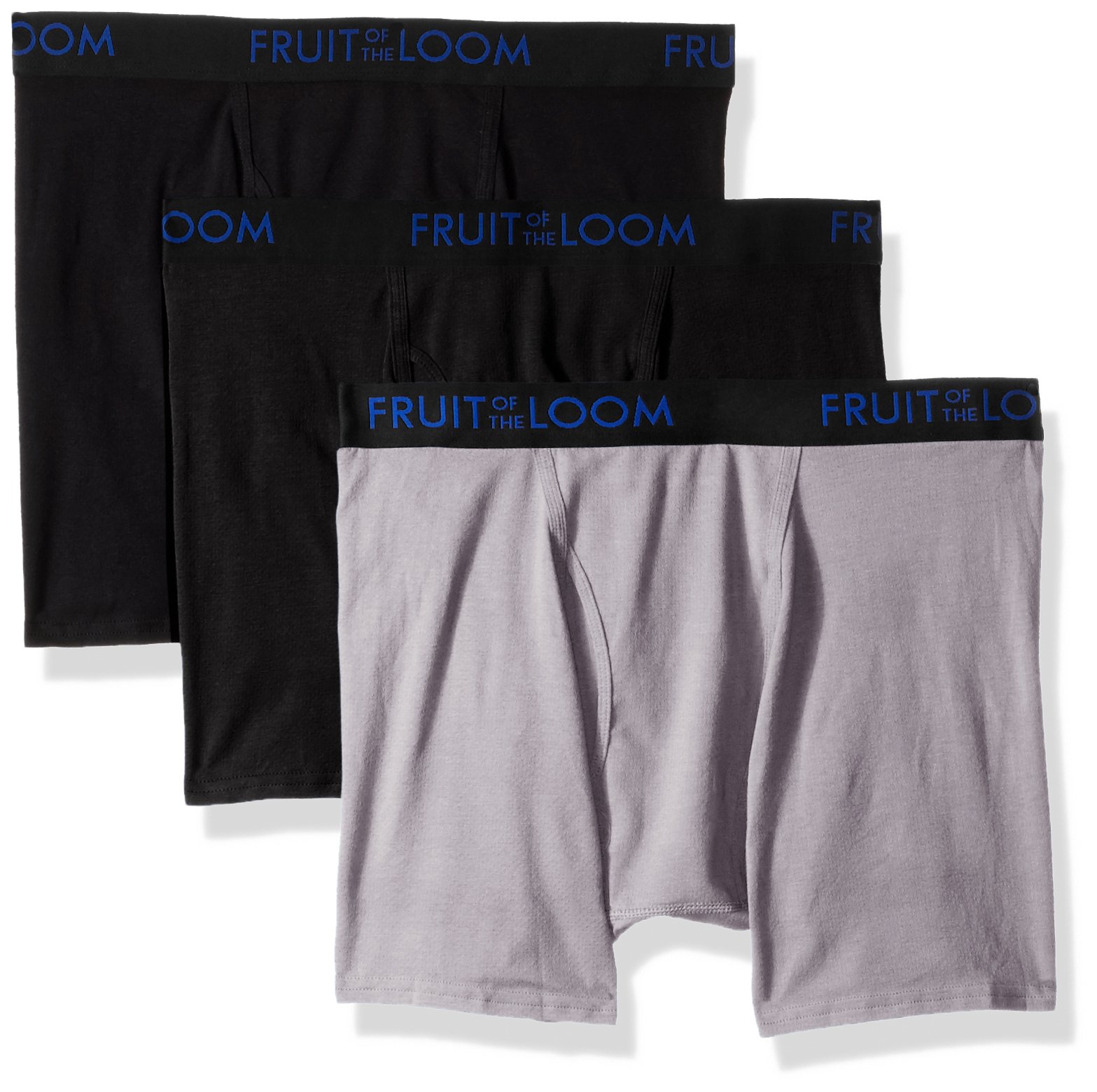 Fruit of the LoomMen's Premium 3pk Breathable Cotton Micro-mesh Boxer Brief