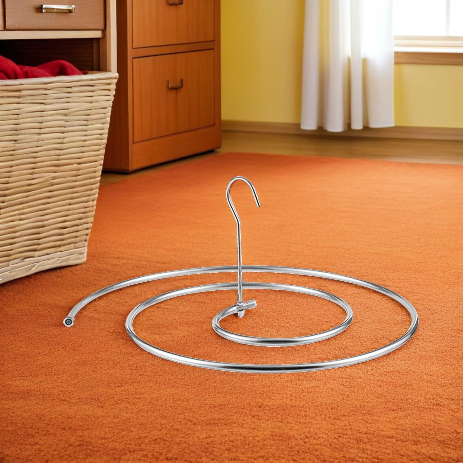 4 Grucce Stendibiancheria a Spirale in Acciaio Resistente 40 CM Appendiabiti per Coperte e Piumoni Porta Asciugamani Robusto per Uso Interno ed Esterno Soluzioni Salvaspazio