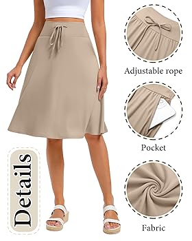 Amazon.com: Neer 3 Pack Women's Knee Length Midi Skirts