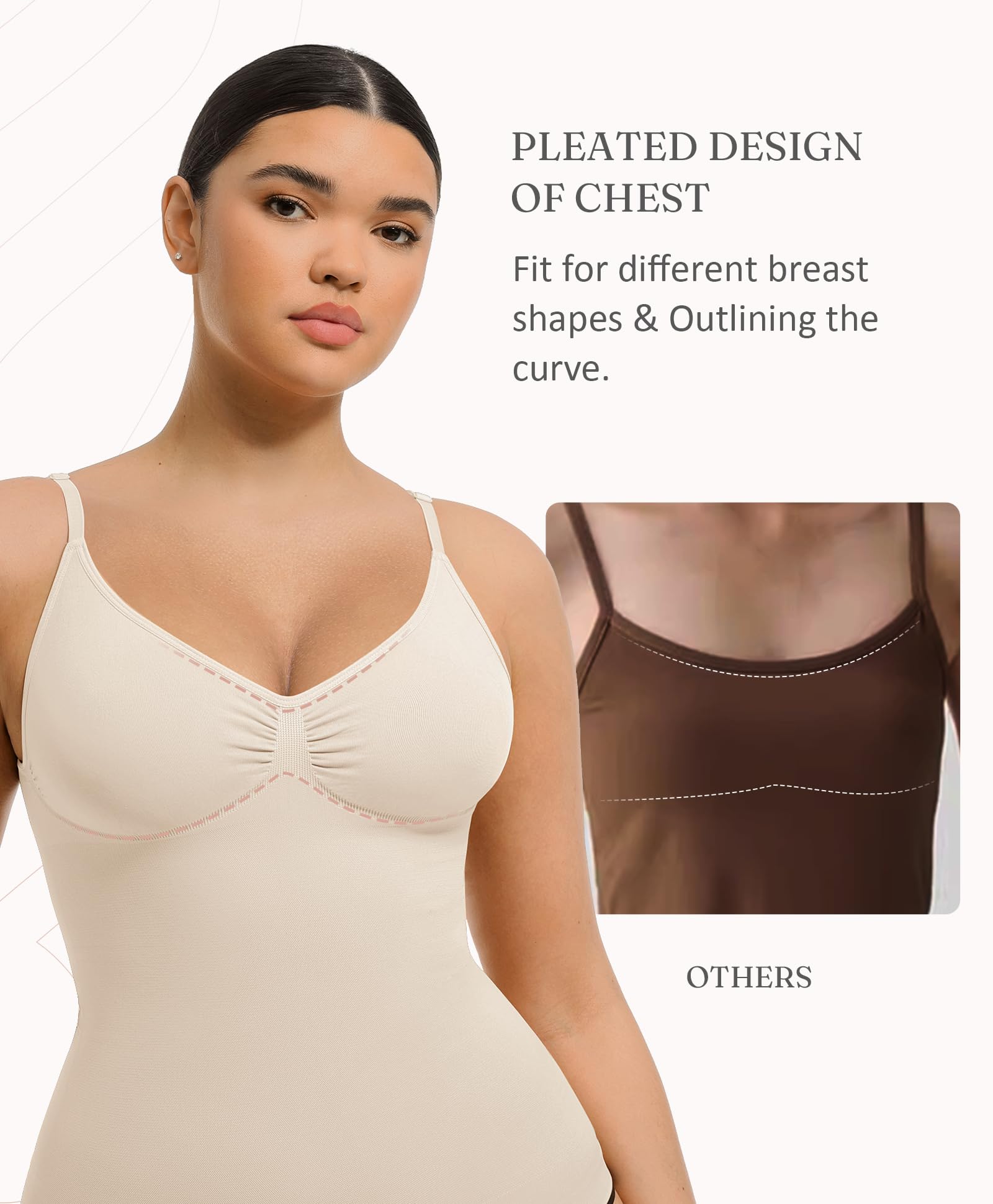 Camiseta sin Mangas de compresión sin Costuras para Mujer Shapewear Control de Barriga Cami Sujetador Integrado con Correas Ajustables