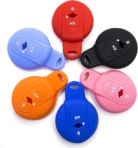 LIGHTKOREA Funda de silicona para llave inteligente para el nuevo Mini Cooper 3 generación F55 F56 Club Man Country Man (azul)