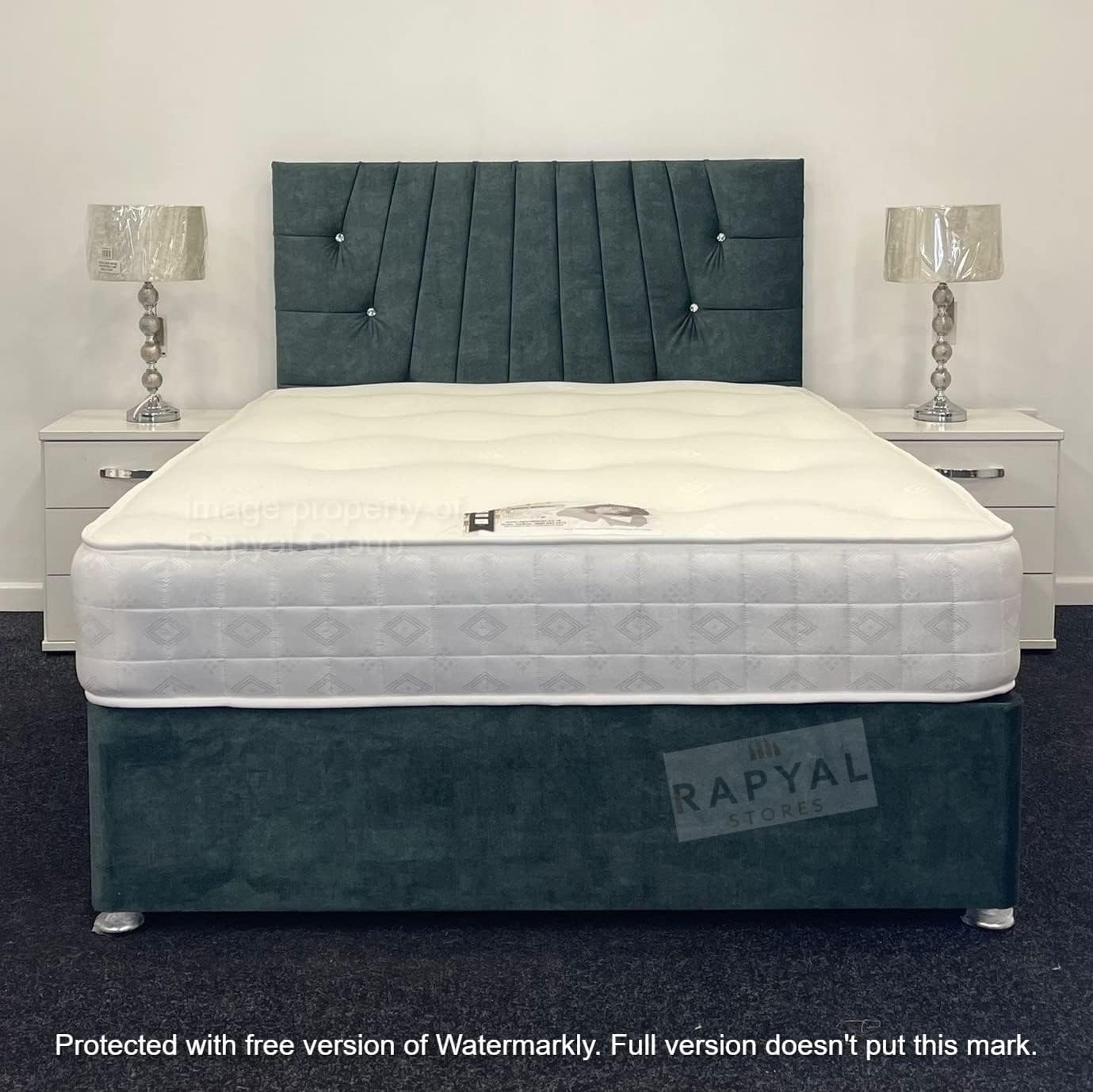 Rapyal Sleep New Aria Divan Bed Set + 10" Swiss Memory Mattress + 24