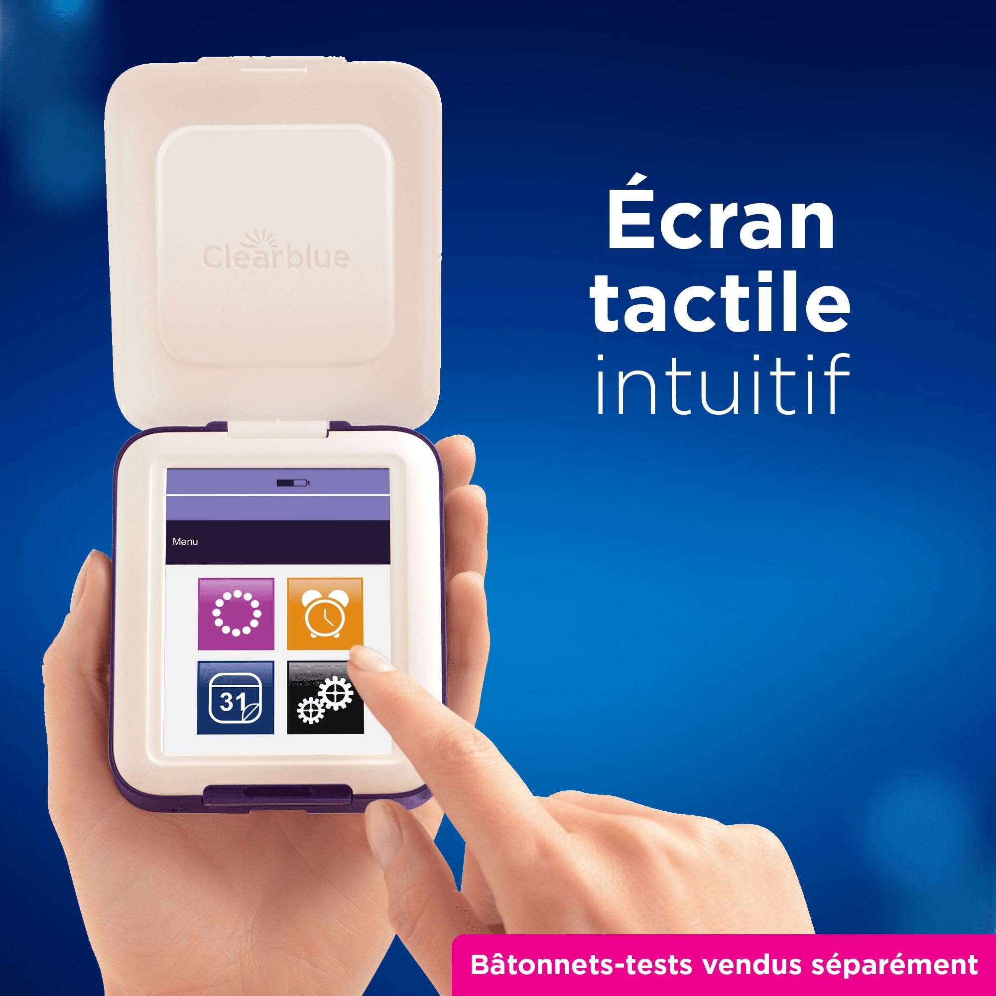 Clearblue Moniteur À Ecran Tactile De Fertilité Avancé, Teste Ovulation & Grossesse, Augmente Vos Chances de Concevoir Naturellement De 89% (Bâtonnets-Tests Vendus Séparément), L'Emballage peut varier