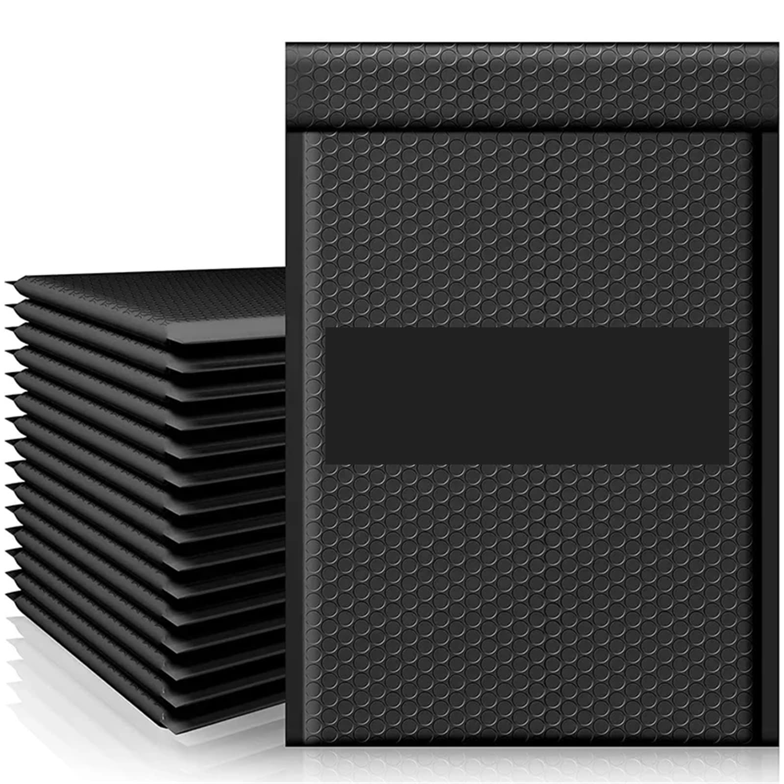 Self Sealing Bubble Cushion White Bubble Envelopes Bag Waterproof Foam Mailers Shipping Envelope Bags Plastic Self Sealed Packing Pouches(Black- 11x11cm,50PCS)