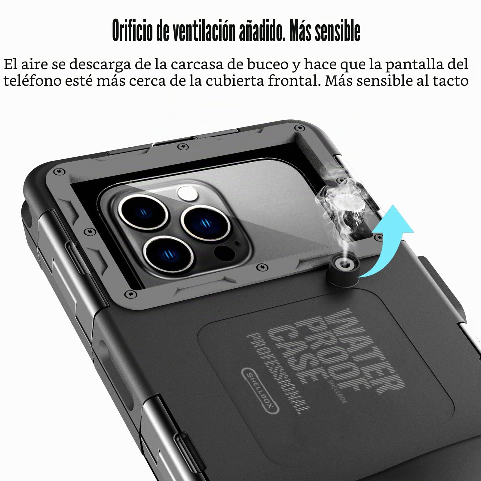 Funda Impermeable móvil Universal Buceo Profesional subacuático Funda teléfono móvil para iPhone 17 Pro 17 Air 17 Pro MAX 16e 14 15 16 Pro 13 14 15 16 Pro MAX Samsung S25 S24 Impermeable Profundo 15m