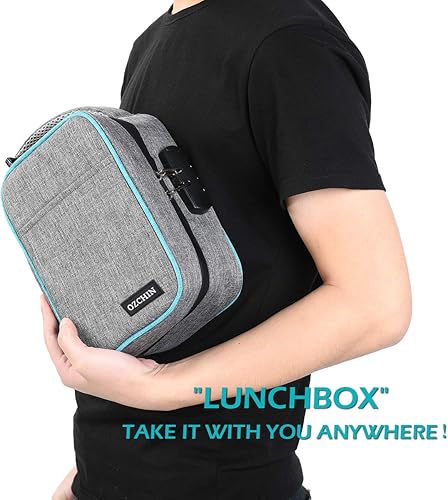 Miniatura 5 de OZCHIN Bolsa grande a prueba de olores con cerradura de combinación, caja de bloqueo a prueba de olores, estuche de almacenamiento de viaje, bolsa