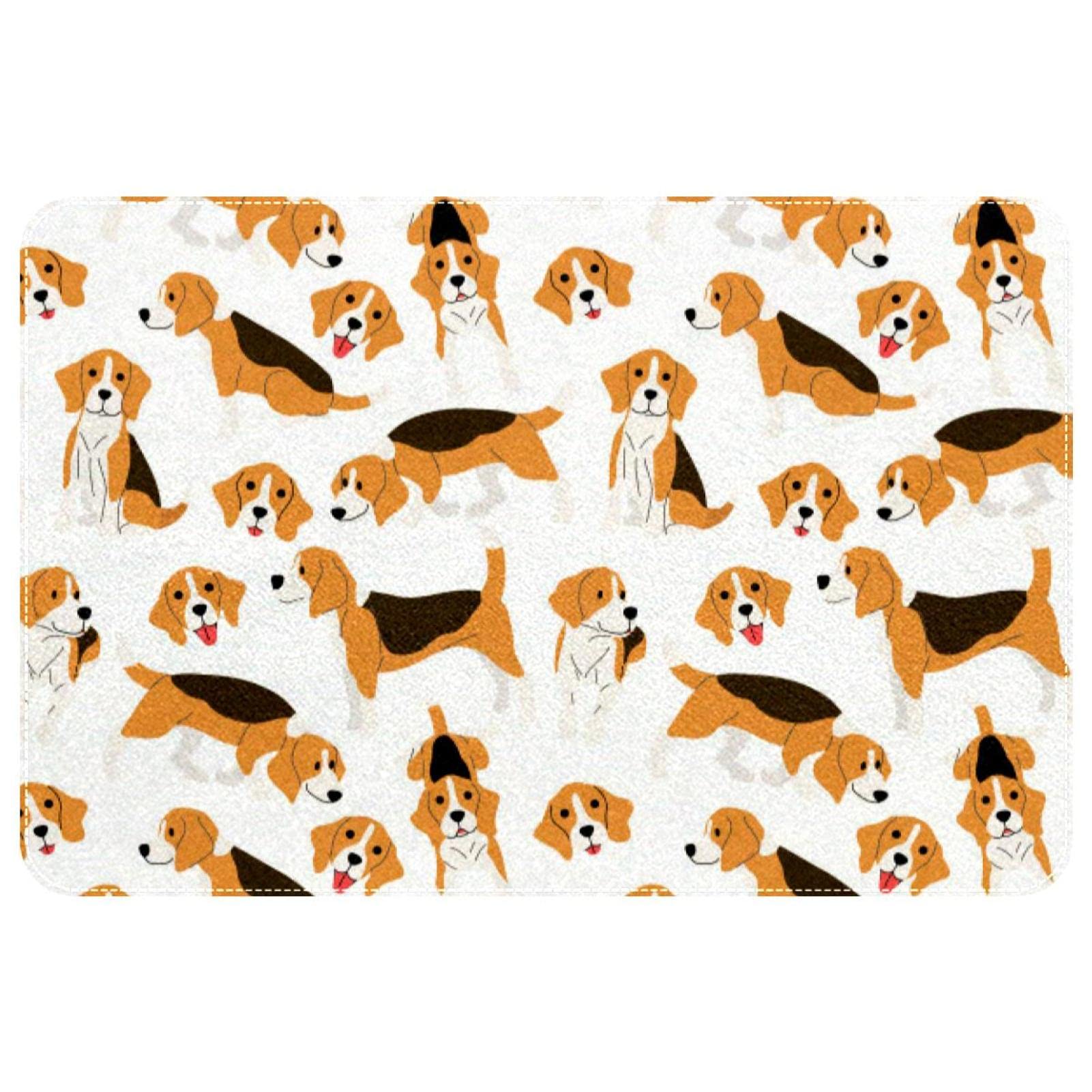 Zerbino con scritta in inglese When Visiting My House Please Remember Beagle Dog's House Rules Welcome, divertente, antiscivolo, per bagno, cucina, portico, ingresso, 40 x 60 cm